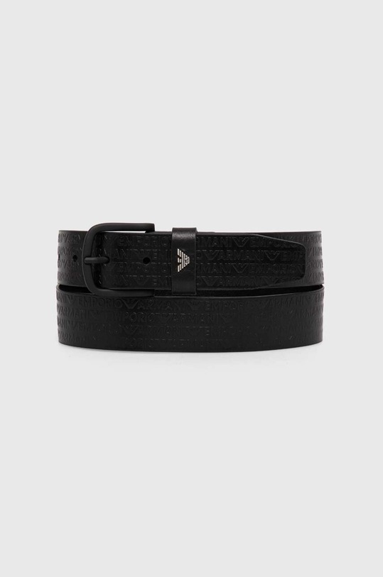 Emporio Armani pasek skórzany czarny Y4S524.YQ98K
