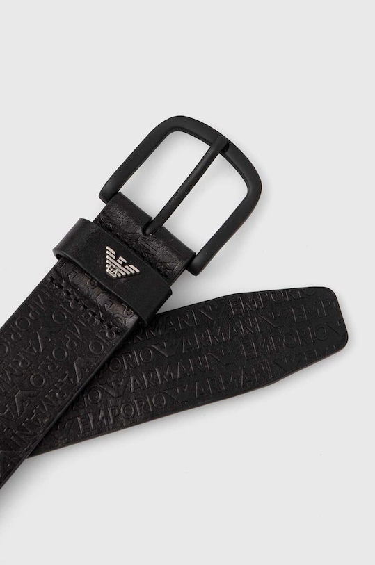 Emporio Armani pasek skórzany Y4S524.YQ98K czarny AW24