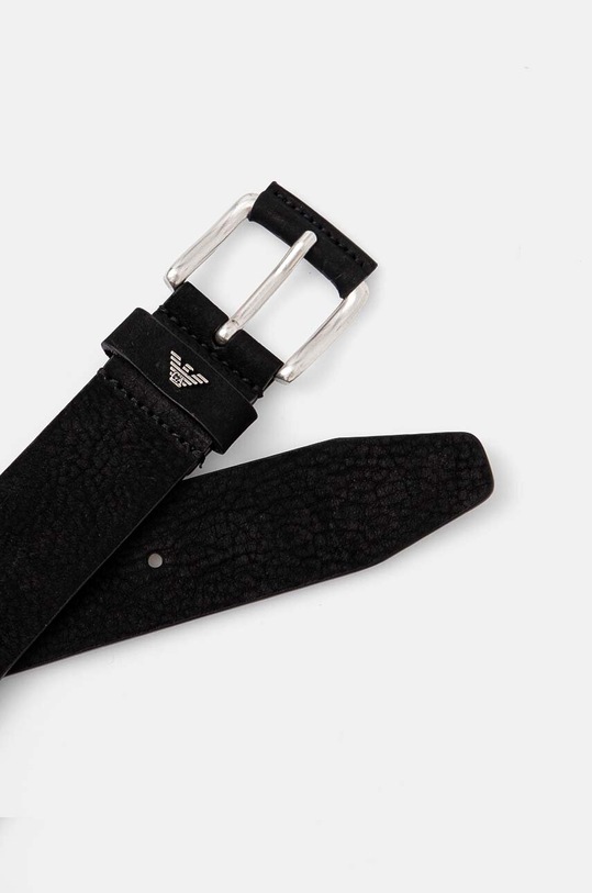 Emporio Armani pasek zamszowy Y4S652.YQ94G czarny AW24