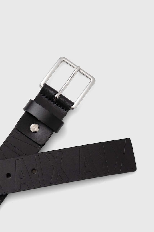 Kožený pásek Armani Exchange 951415.4F896 černá AW24