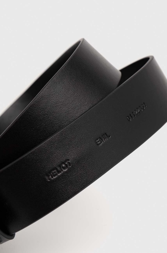 Kožený pásek Heliot Emil černá PREAW24.16.91.BLK01
