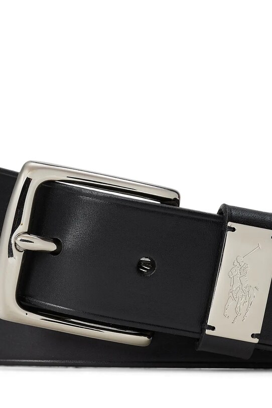 Polo Ralph Lauren pasek skórzany 405931712 czarny SS25