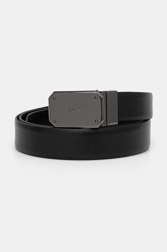 Δερμάτινη ζώνη BOSS 50529725 μαύρο AW24