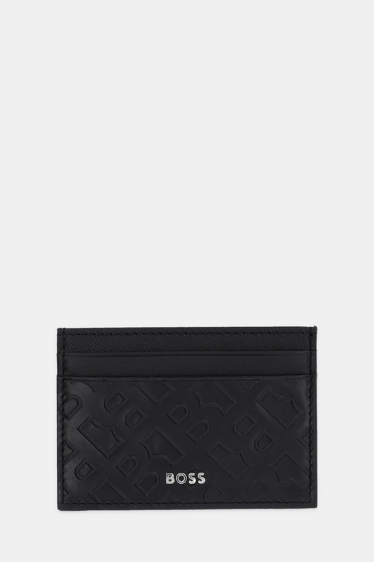 BOSS portfel i etui na karty skórzane 50529480 czarny