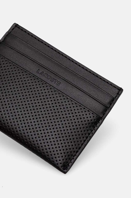 Lacoste etui na karty i pasek skórzany czarny RC4092