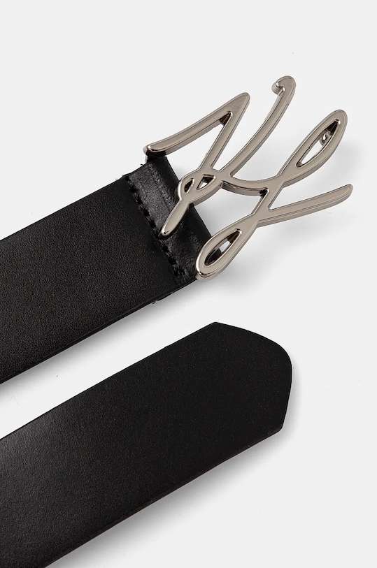 Kožený pásek Karl Lagerfeld 544450.815300 černá AW24