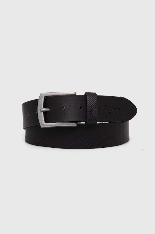 Pepe Jeans pasek skórzany PALMER BELT Planet friendly czarny PM021024