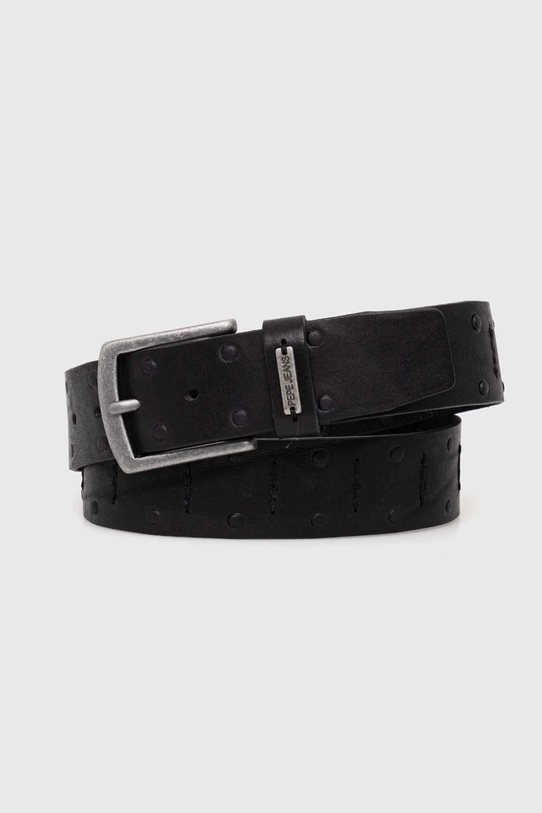 Pepe Jeans pasek skórzany KENT BELT czarny PM021030