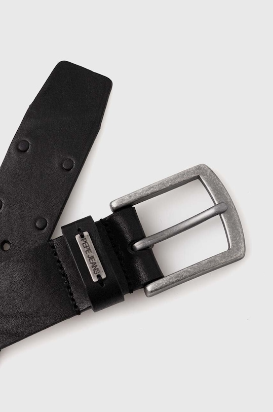 Pepe Jeans bőr öv KENT BELT PM021030 fekete AW24