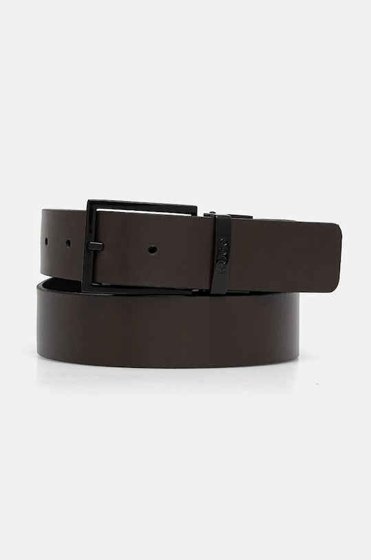 HUGO pasek skórzany dwustronny 50522892 czarny AW24