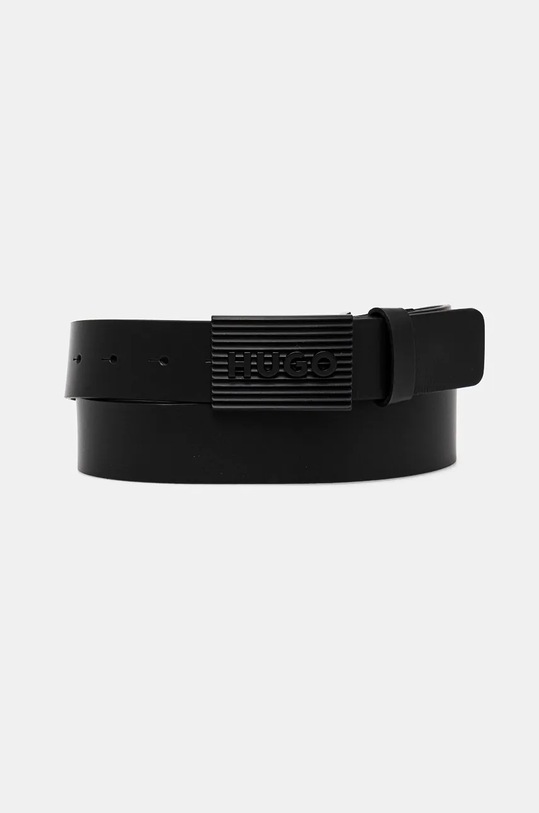 HUGO pasek skórzany czarny 50529688