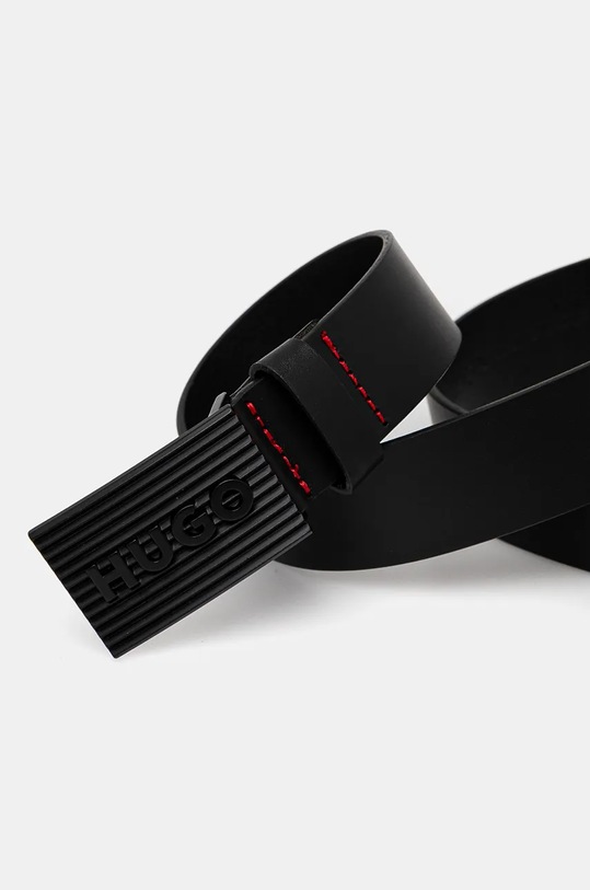 HUGO pasek skórzany 50529688 czarny SS25