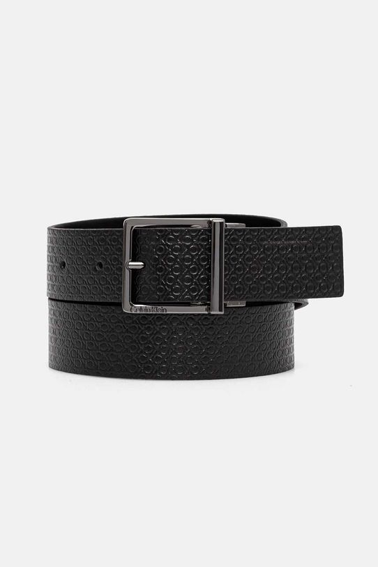 Calvin Klein pasek skórzany dwustronny czarny K50K512337