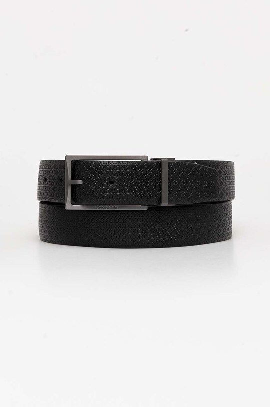 Calvin Klein pasek skórzany dwustronny czarny K50K512341