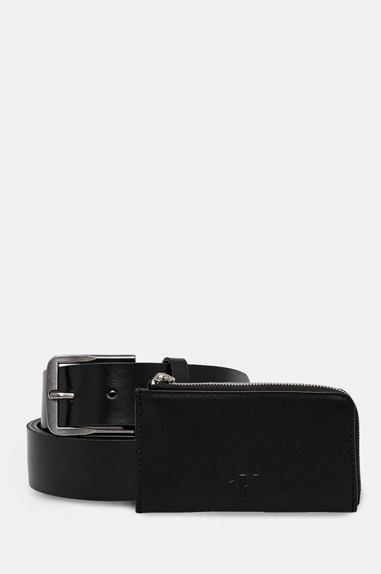 Peněženka a kožený pásek Calvin Klein Jeans Dárkový box černá K50K512099