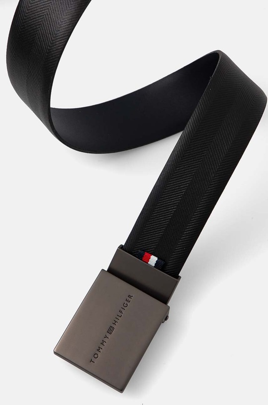 Dodatki Usnjen dvostranski pas Tommy Hilfiger AM0AM12843 črna