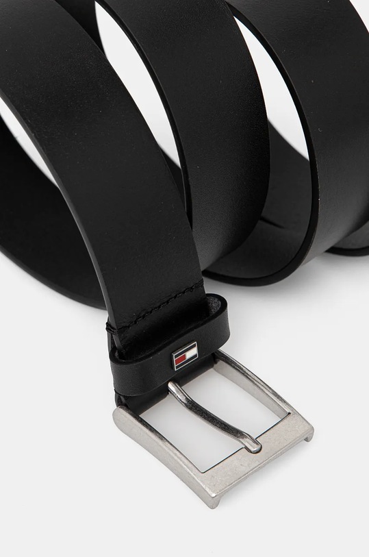 Kožený pásek Tommy Hilfiger AM0AM13126 černá AW24