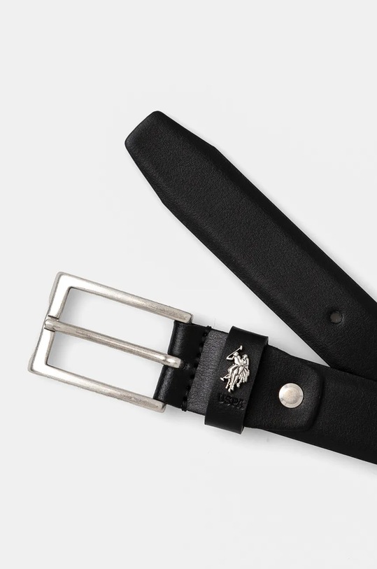 U.S. Polo Assn. curea de piele Hitchcock AIUH32375MHN negru AW24