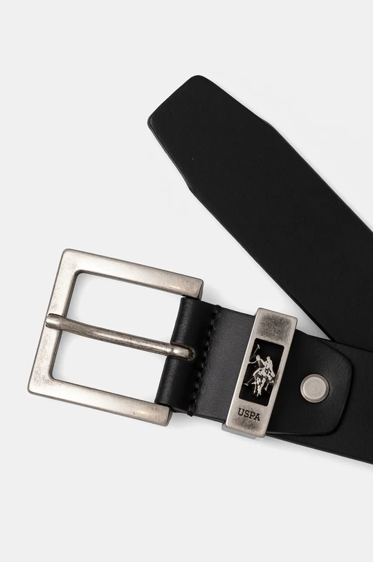 U.S. Polo Assn. curea de piele Michigan WEUQH2521MHA negru AW24
