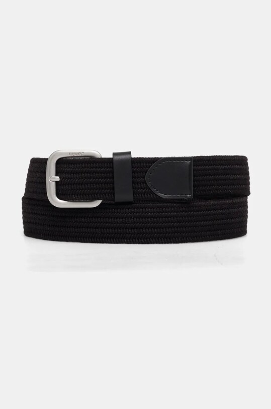 Ремінь Levi's лицьова шкіра чорний D7929.0001