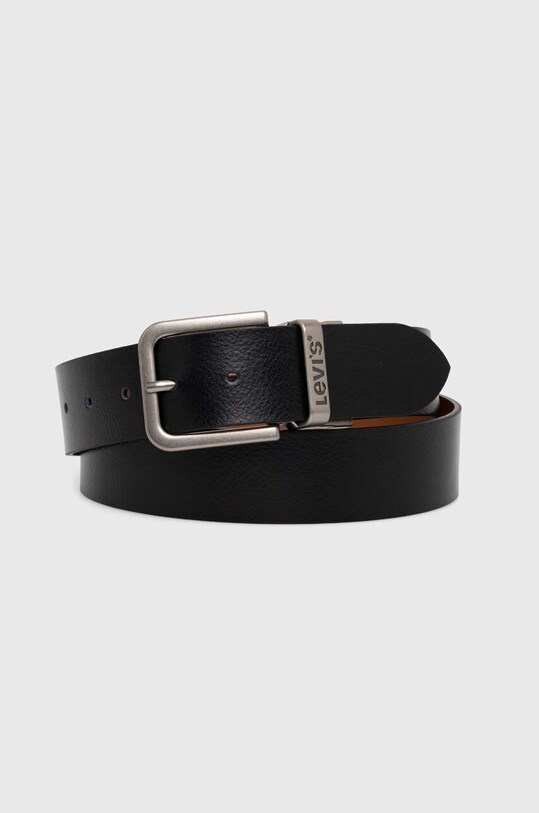 Двосторонній шкіряний ремінь Levi's чорний D6605.0000