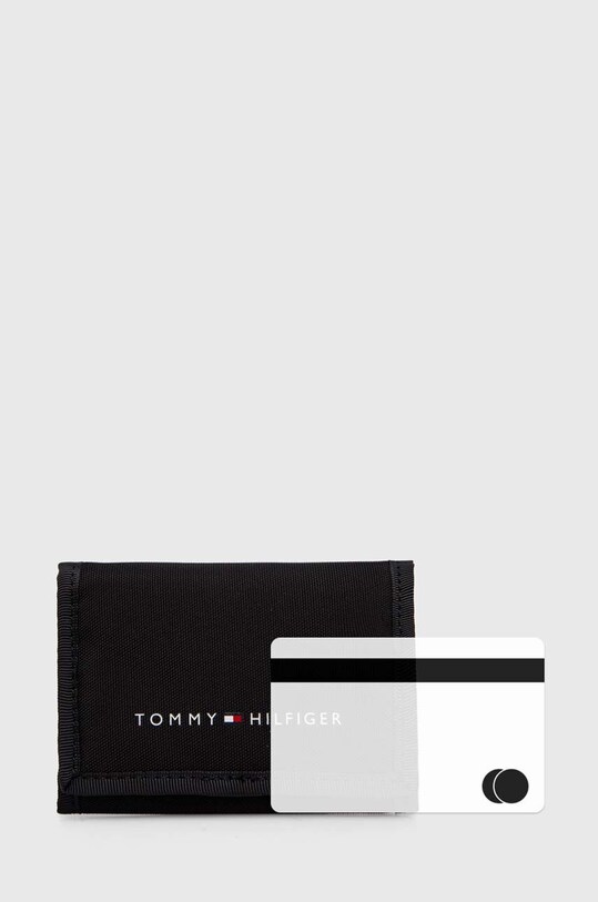 Tommy Hilfiger portfel dziecięcy czarny AU0AU01778