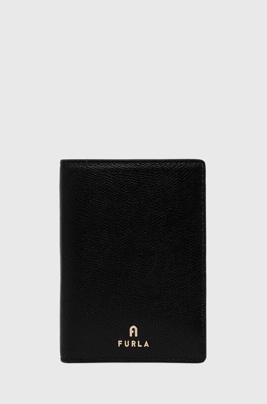 Шкіряний гаманець Furla лицьова шкіра чорний WP00309.ARE000.O6000