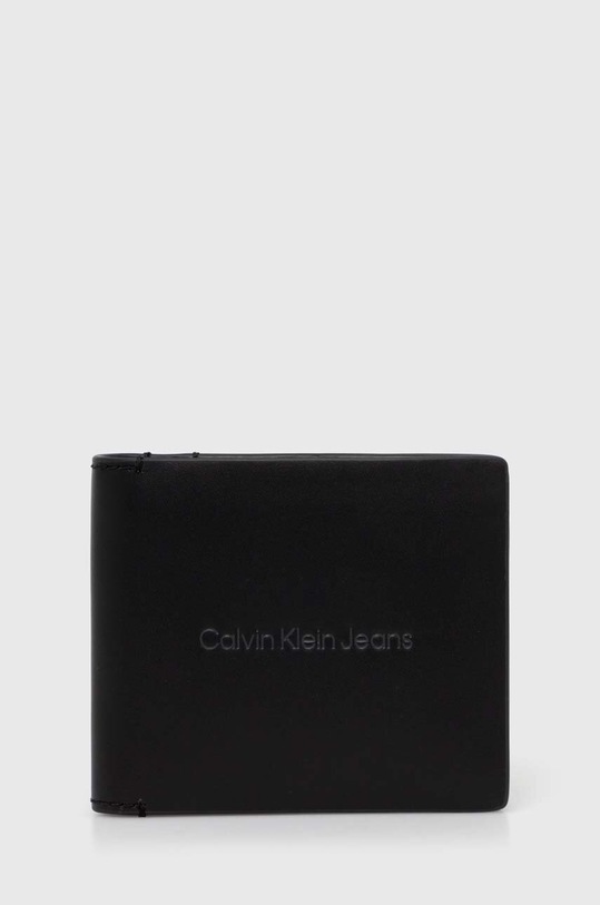 Calvin Klein Jeans portfel skórzany skóra licowa czarny K50K512059
