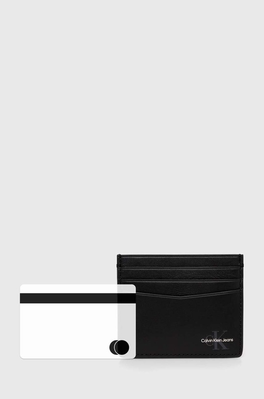 Calvin Klein Jeans etui na karty skórzane czarny K50K512172