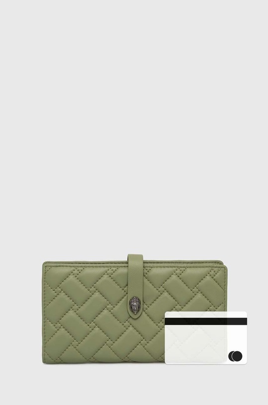 Kurt Geiger London portfel skórzany KENSINGTON SOFT WALLET 2712076109 zielony