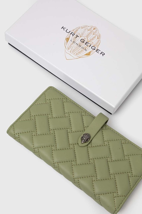 Kurt Geiger London portfel skórzany KENSINGTON SOFT WALLET zielony 2712076109