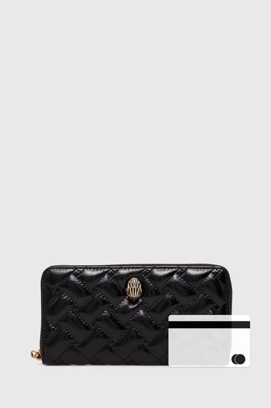Kurt Geiger London portofel de piele KENSINGTON ZIP AROUND E 2712700319 negru