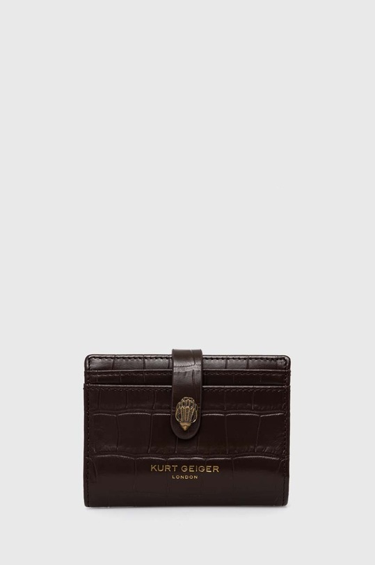 Kurt Geiger London bőr pénztárca MULTI CARD SHOREDITCH sima barna 9343631149