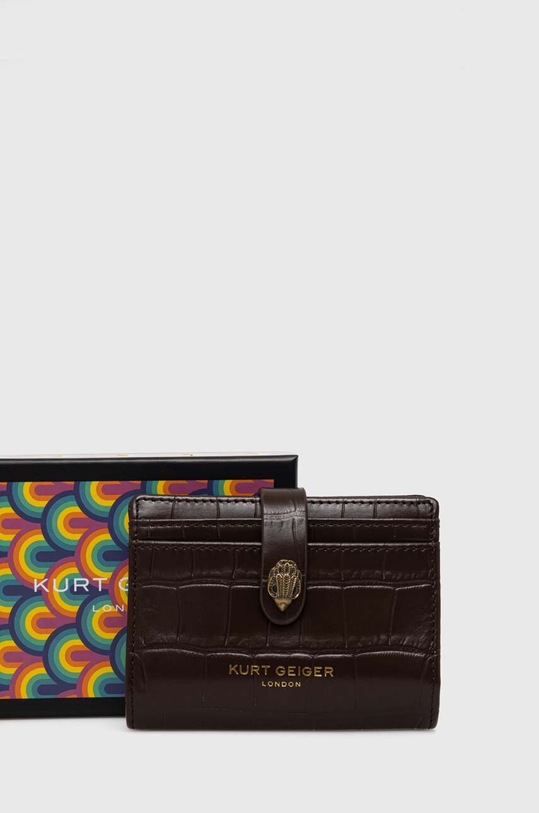 Kurt Geiger London bőr pénztárca MULTI CARD SHOREDITCH barna 9343631149