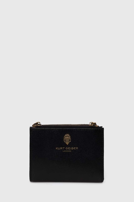 Kurt Geiger London portfel skórzany MINI PURSE SHOREDITCH skóra licowa czarny 9342000109