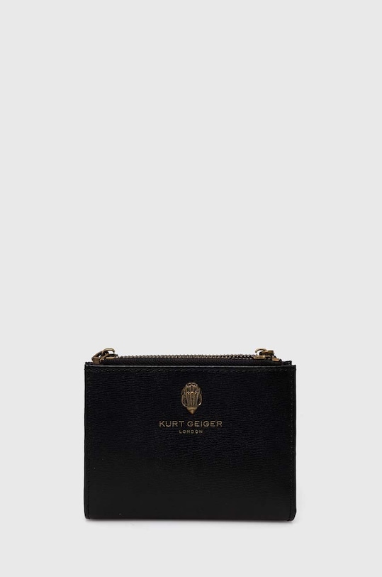 Kurt Geiger London portfel skórzany MINI PURSE SHOREDITCH skóra licowa czarny 9342000109
