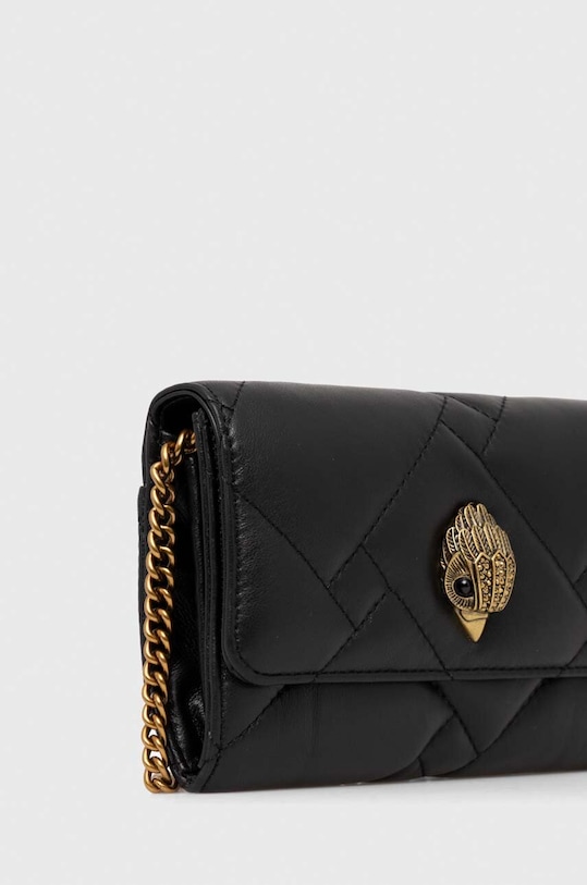 Accesorii Kurt Geiger London poseta piele WALLET ON CHAIN PUFF 2732600109 negru
