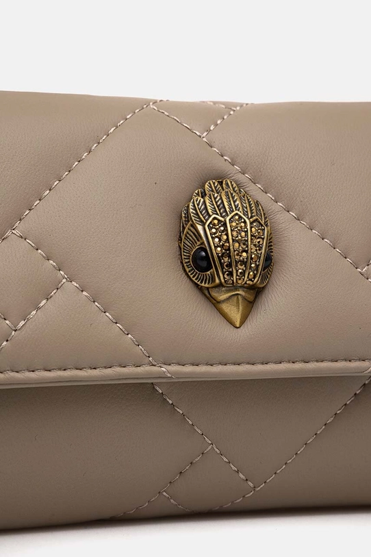 Kožená listová kabelka Kurt Geiger London WALLET ON CHAIN PUFF béžová 2732637109