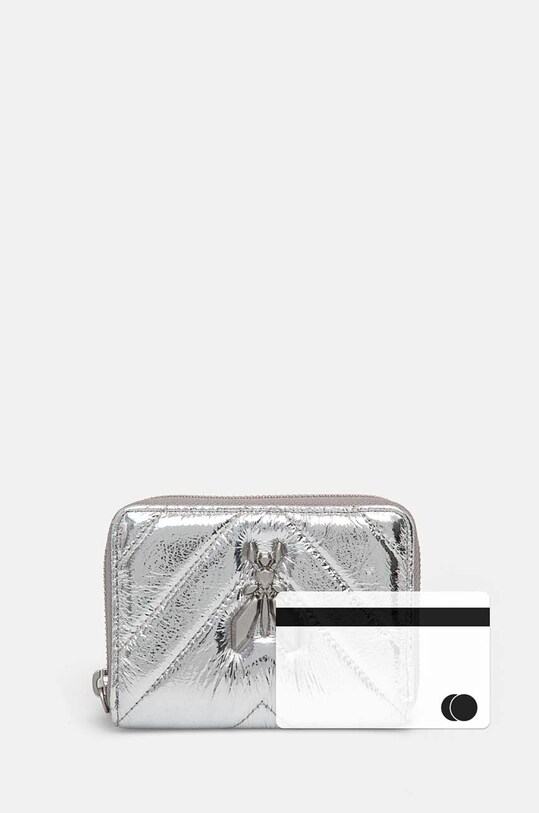 Kožená peněženka Patrizia Pepe 8Q0019.L112 stříbrná