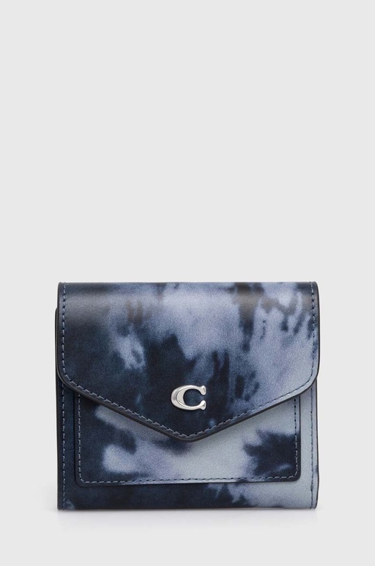 Coach portafoglio in pelle Wyn pelle fiore nero CT914