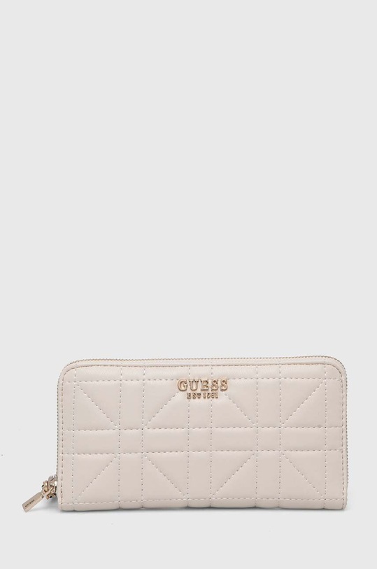 Guess portfel ASSIA imitacja skóry licowej beżowy SWQG84.99460