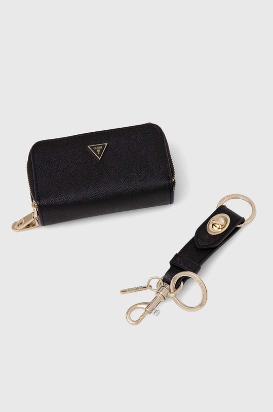 Guess pénztárca és kulcstartó sima fekete GFBOXW.P4302