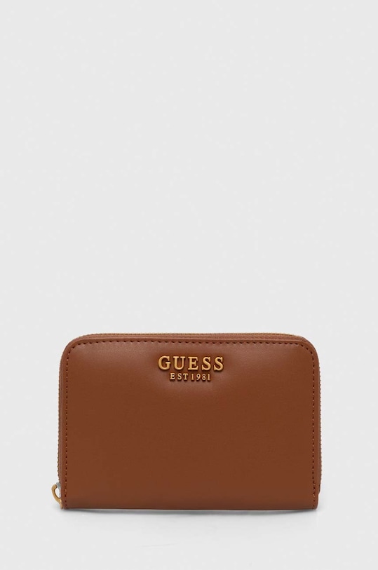 Guess portfel LAUREL imitacja skóry licowej brązowy SWVA85.00400