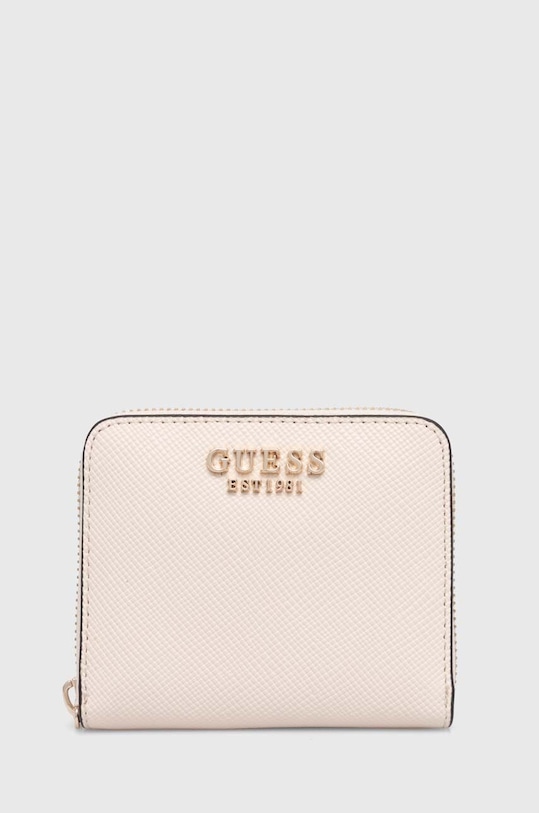 Guess portfel LAUREL imitacja skóry licowej beżowy SWXG85.00370