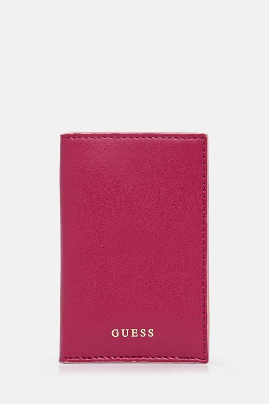 Шкіряний чохол на банківські карти Guess чохол для карт рожевий RW1654.P4301