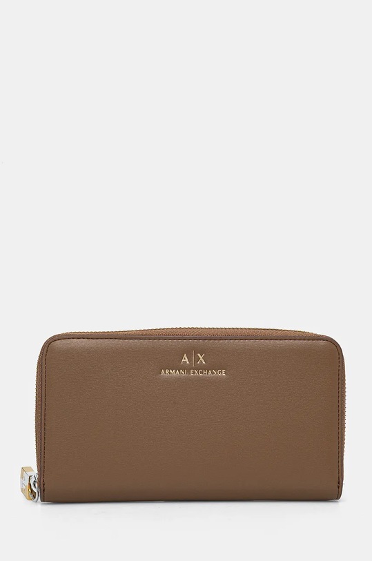 Гаманець Armani Exchange імітація лицьової шкіри коричневий 948068.4F779