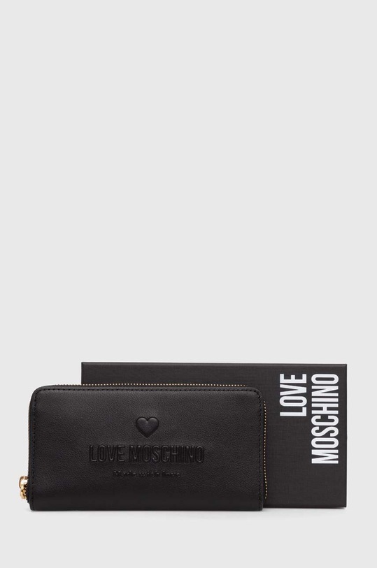 Кожен портфейл Love Moschino черен JC5629PP1L