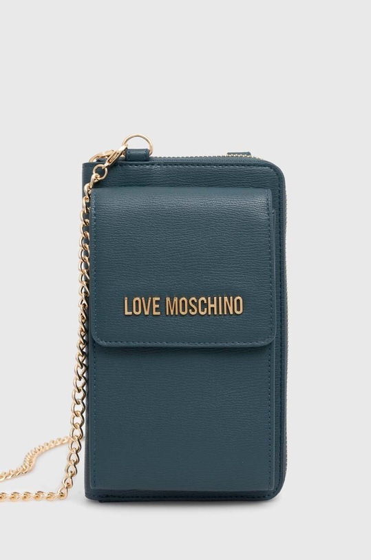 Love Moschino portofel imitatie de piele turcoaz JC5701PP1L