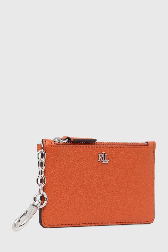 Kožni etui za kartice Lauren Ralph Lauren 432947628 narančasta AW24