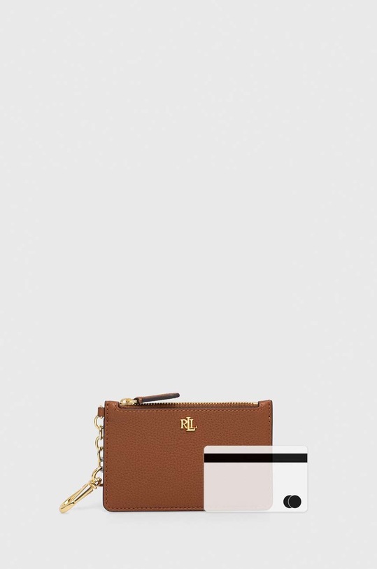 Kožni etui za kartice Lauren Ralph Lauren 432947628 smeđa